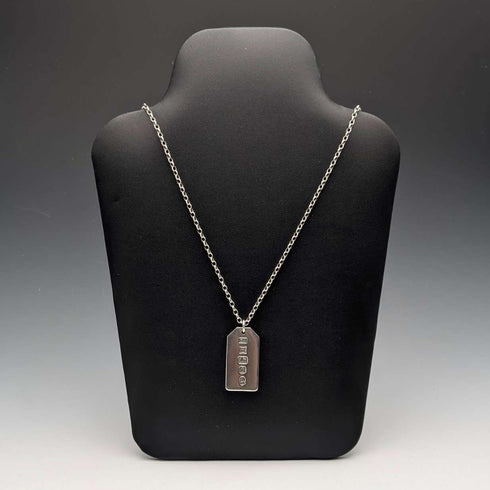 1977 British sterling silver jubilee ingot pendant and sterling silver chain, total weight 43g CJ