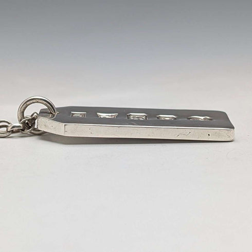 1977 British sterling silver jubilee ingot pendant and sterling silver chain, total weight 43g CJ