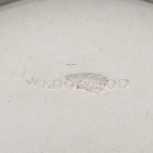 英国アンティーク ウェッジウッド ビスケットバレル ジャスパーウェア ペールブルー