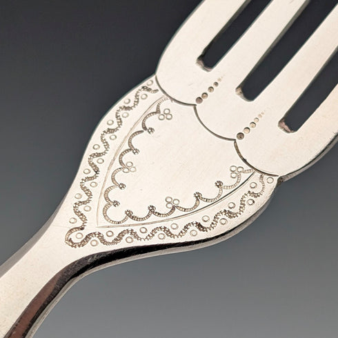 1876年 英国アンティーク シルバープレート製 カトラリー6ペア 木箱入り Harrison Brothers&Howson