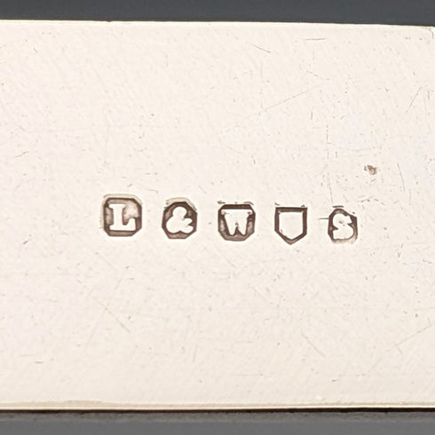 Circa 1881 British antique white mother-of-pearl handle dessert cutlery 5 pairs in wooden box LEE & WIGFULL