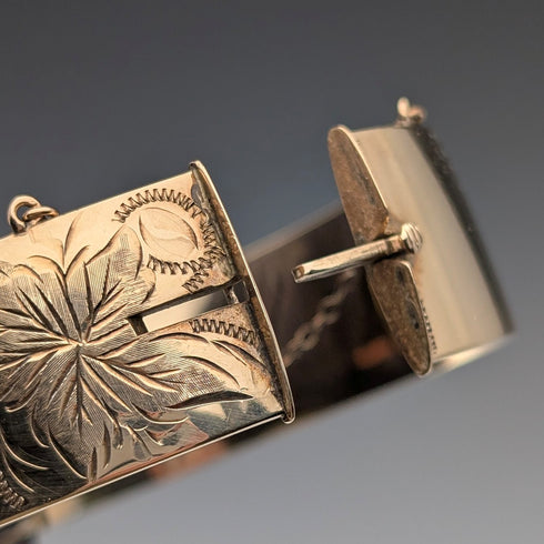 英国ヴィンテージ 9ctロールドゴールド バングル/ブレスレット Lawson, Ward&Gammage