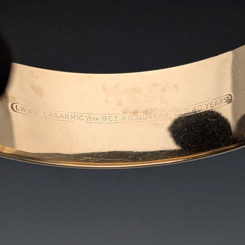 英国ヴィンテージ 9ctロールドゴールド バングル/ブレスレット Lawson, Ward&Gammage