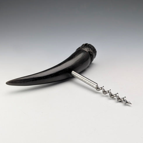 ヴィンテージ 角型木製ハンドル アザミ装飾 ボトルオープナー