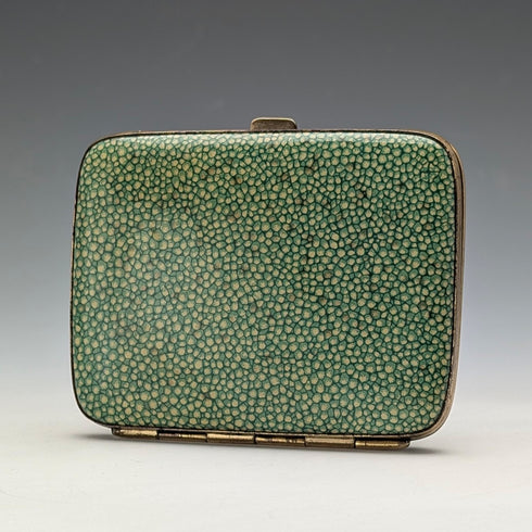 ヴィンテージ グリーンガルーシャ風 ゴールドプレート シガレットケース