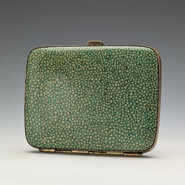 ヴィンテージ グリーンガルーシャ風 ゴールドプレート シガレットケース