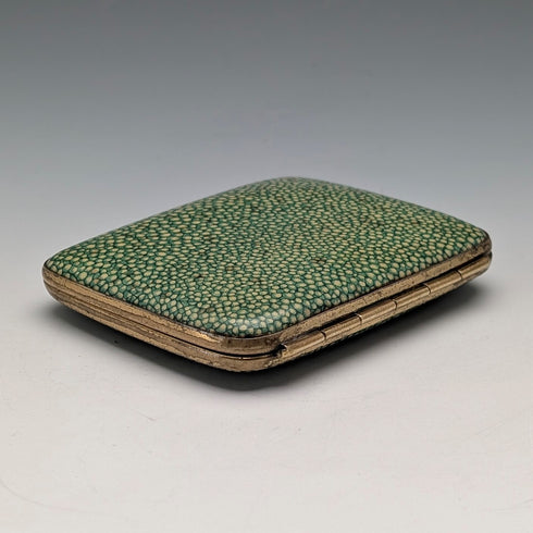 ヴィンテージ グリーンガルーシャ風 ゴールドプレート シガレットケース