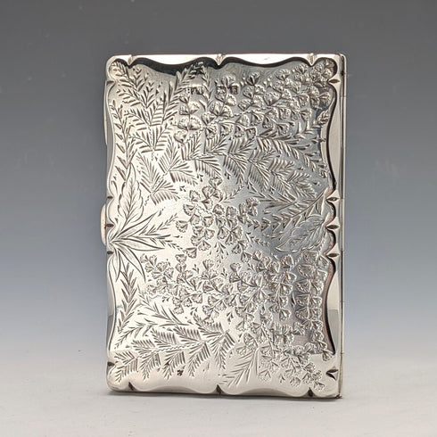 1906 英國古董純銀雙門卡片盒,84 克,Hilliard & Thomason