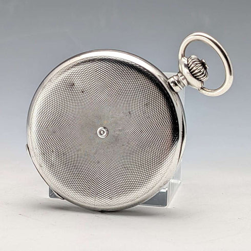 antique Ulysse Nardin pocket watch silver side hunter case works well