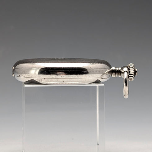 アンティーク ユリス・ナルダン 懐中時計 銀側ハンターケース 動作良好