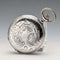 Antique Longines pocket watch, circa 1904, Art Nouveau engravings, silver side hunter case, in good working order