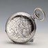Antique Longines pocket watch, circa 1904, Art Nouveau engravings, silver side hunter case, in good working order