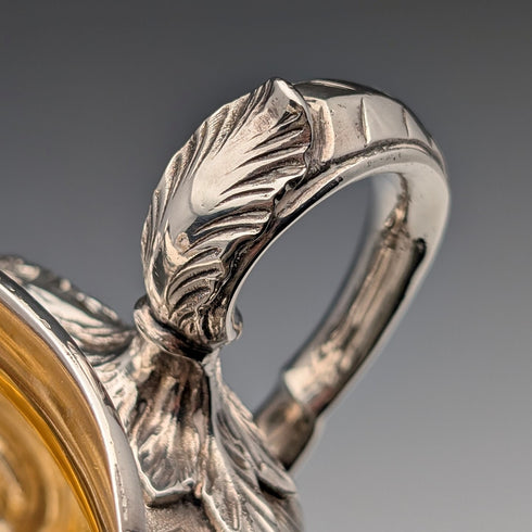 1891 British antique sterling silver large sugar bowl 395g Walter & John Barnard