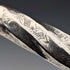 1906 British Antique Walking Stick, 92cm, Brown Handle, L-Handle, Sterling Silver Decoration, by Thomas Davis