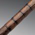 1906 British Antique Walking Stick, 92cm, Brown Handle, L-Handle, Sterling Silver Decoration, by Thomas Davis