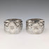 1912 British antique sterling silver D-shaped napkin rings, pair, 56g, Fenton Brothers