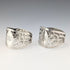 1912 British antique sterling silver D-shaped napkin rings, pair, 56g, Fenton Brothers