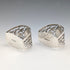 1912 British antique sterling silver D-shaped napkin rings, pair, 56g, Fenton Brothers