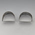 1912 British antique sterling silver D-shaped napkin rings, pair, 56g, Fenton Brothers