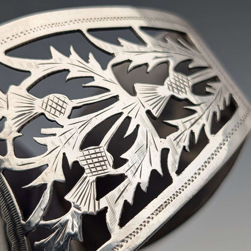 1912年 英国アンティーク 純銀製 D型ナプキンリング ペア 56g Fenton Brothers