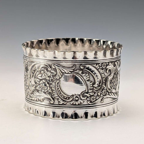 Vintage British silver plate napkin rings, set of 4