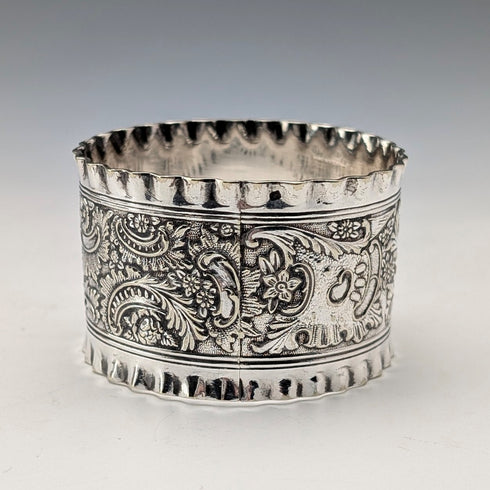 Vintage British silver plate napkin rings, set of 4