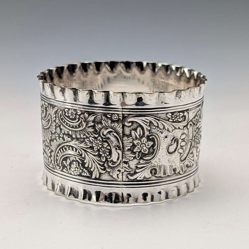 Vintage British silver plate napkin rings, set of 4