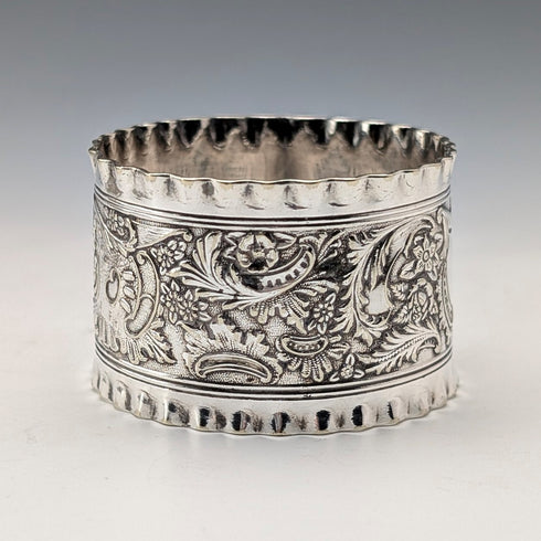 Vintage British silver plate napkin rings, set of 4