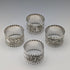 Vintage British silver plate napkin rings, set of 4