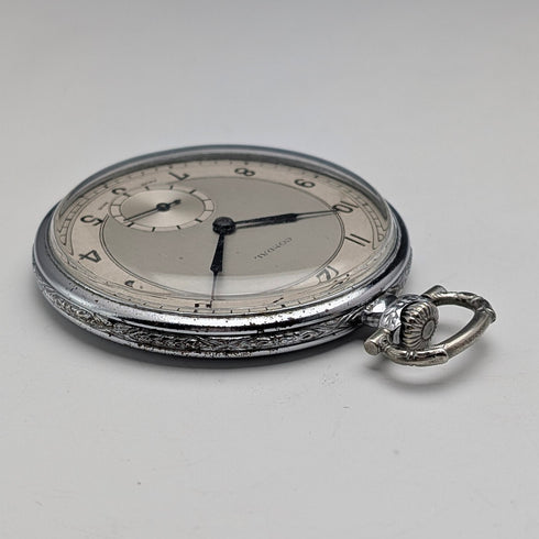 Antique Swiss LANCO pocket watch Art Deco alloy case in good working order