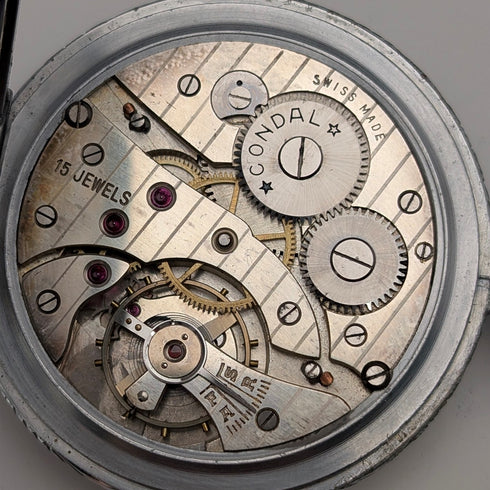 Antique Swiss LANCO pocket watch Art Deco alloy case in good working order