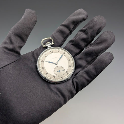 Antique Swiss LANCO pocket watch Art Deco alloy case in good working order