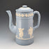 Vintage British Jasperware Coffee Pot in Pale Blue
