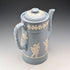 Vintage British Jasperware Coffee Pot in Pale Blue