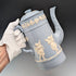 Vintage British Jasperware Coffee Pot in Pale Blue