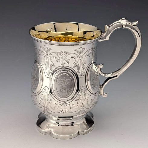 1855年 英国アンティーク 純銀製 マグカップ 139g Henry Wilkinson