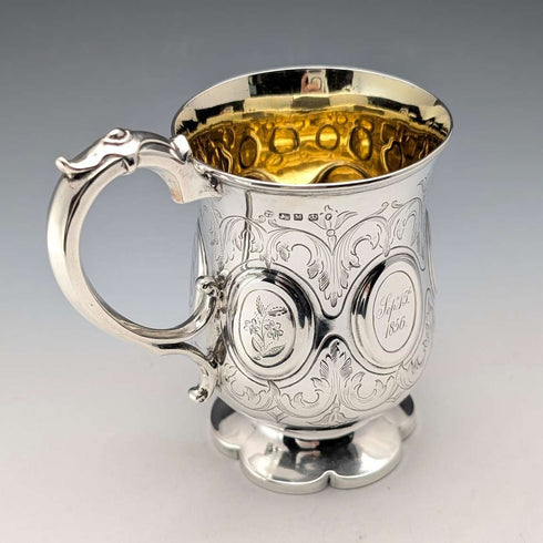 1855年 英国アンティーク 純銀製 マグカップ 139g Henry Wilkinson