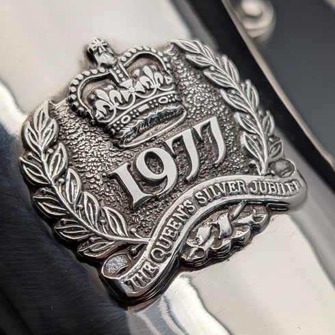 1977 Queen Elizabeth II 25th Coronation Jubilee Pure Silver Mug 305g Birmingham Mint Box and instructions included Very good condition