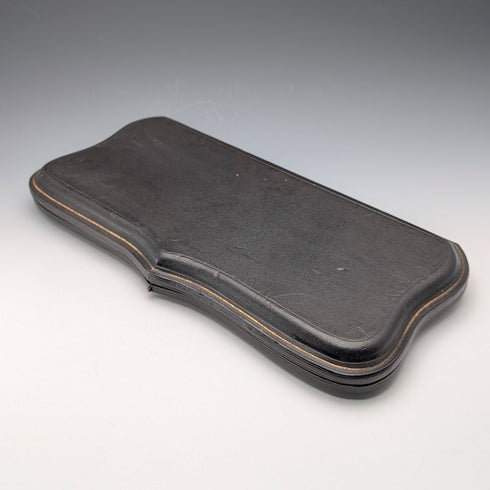 1900 British antique gold plated sterling silver tea spoons set of 12, total 218g, case included, George Bedingham