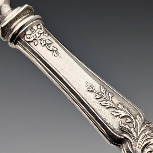 1900年頃 フレンチアンティーク シルバープレート製 フィッシュサーバーセット ケース入 SFAM