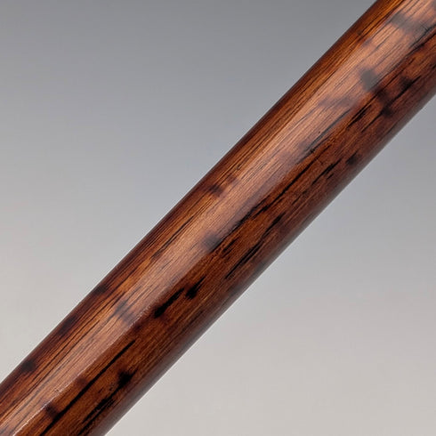 1925年 英国アンティーク 茶軸 曲がりハンドル 純銀装飾 軽量ステッキ 杖 86cm C&S