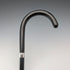 1933 British vintage black shaft, curved handle, pure silver decoration, lightweight walking stick, 94cm, M&T Ltd