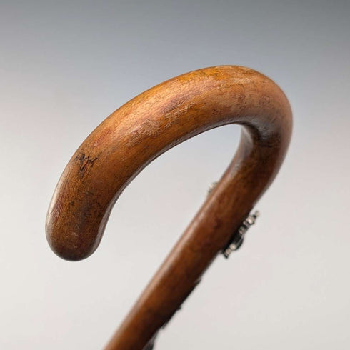 Vintage British Tourist Walking Stick Tan Shaft 78cm