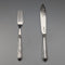 Circa 1905 British antique pure silver cutlery pair, total weight 71g, William Hutton