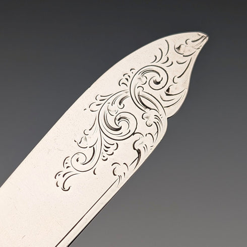 Circa 1905 British antique pure silver cutlery pair, total weight 71g, William Hutton