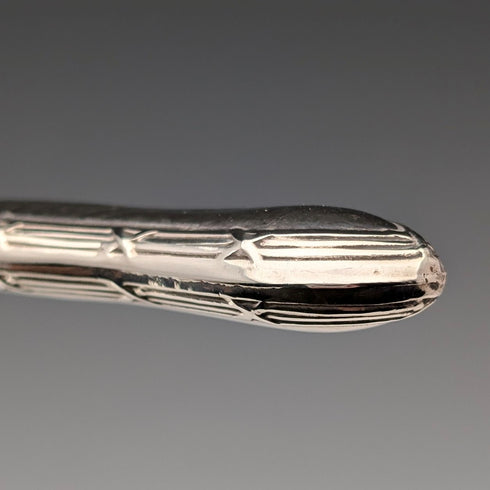 Circa 1905 British antique pure silver cutlery pair, total weight 71g, William Hutton