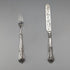 Circa 1851 British antique pure silver christening cutlery, total weight 34g, James Collins