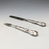 Circa 1851 British antique pure silver christening cutlery, total weight 34g, James Collins