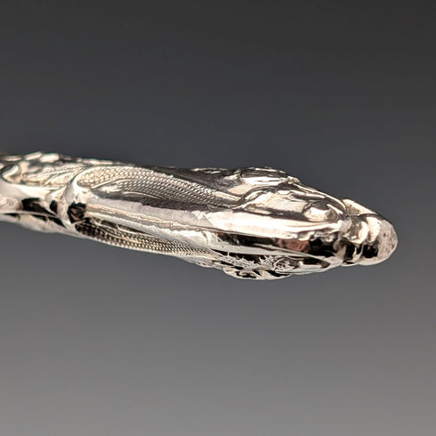 Circa 1851 British antique pure silver christening cutlery, total weight 34g, James Collins