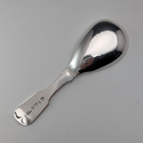 1857 British antique sterling silver tea caddy spoon 11.6g George Unite